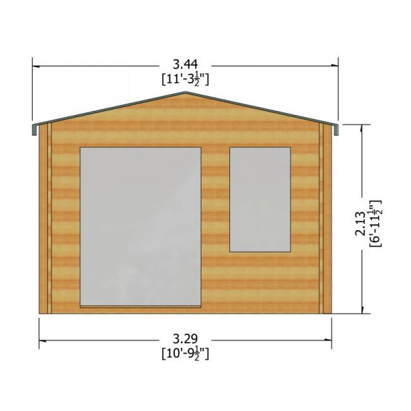11x8 Shire Berryfield 19mm Log Cabin - Image 10