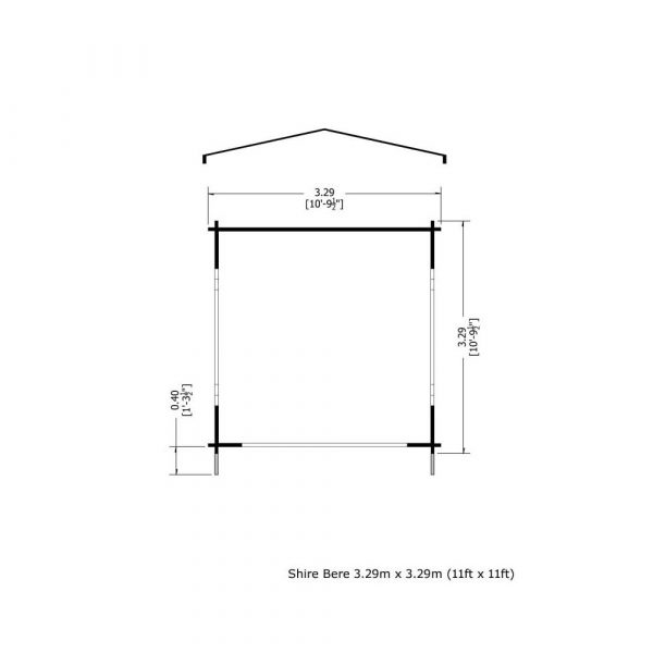 11x11 Shire Bere Hot Tub Log Cabin - Image 4